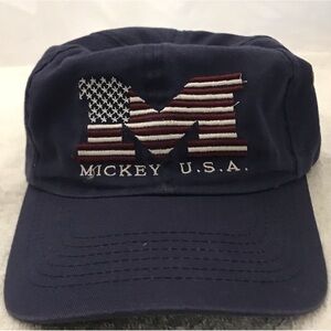 Disney's Mickey Inc. "M" AmFlag Adjustable RWB Blue Ball Cap